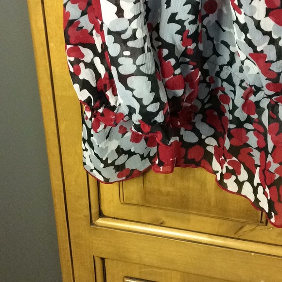 FINAL SALE PRICE Fashion Bug Blouse in Red, Black, Gray & White - Picture 4 of 8